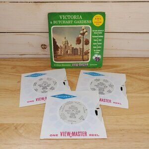 VTG View Master Packet A013 Victoria & Butchart Gardens 3D Pictures Full 3 Reels
